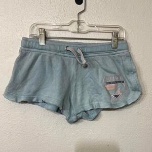 Blue and white surf shorts